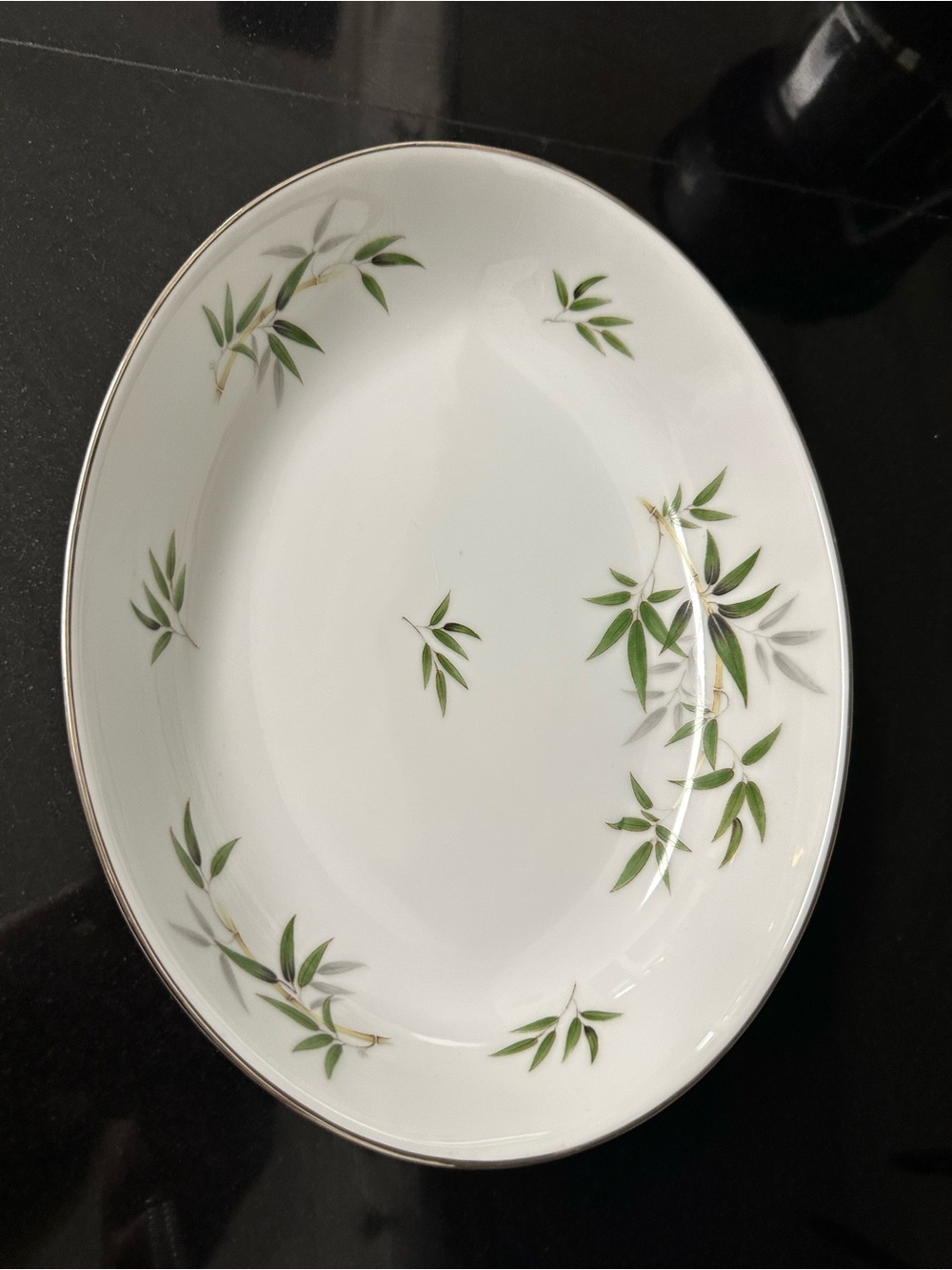 Wentworth Fine China vintage bamboo oval serving bowl